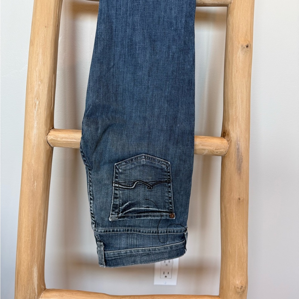 7 For All Mankind Dark Blue Flare Jeans - Picture 4 of 4